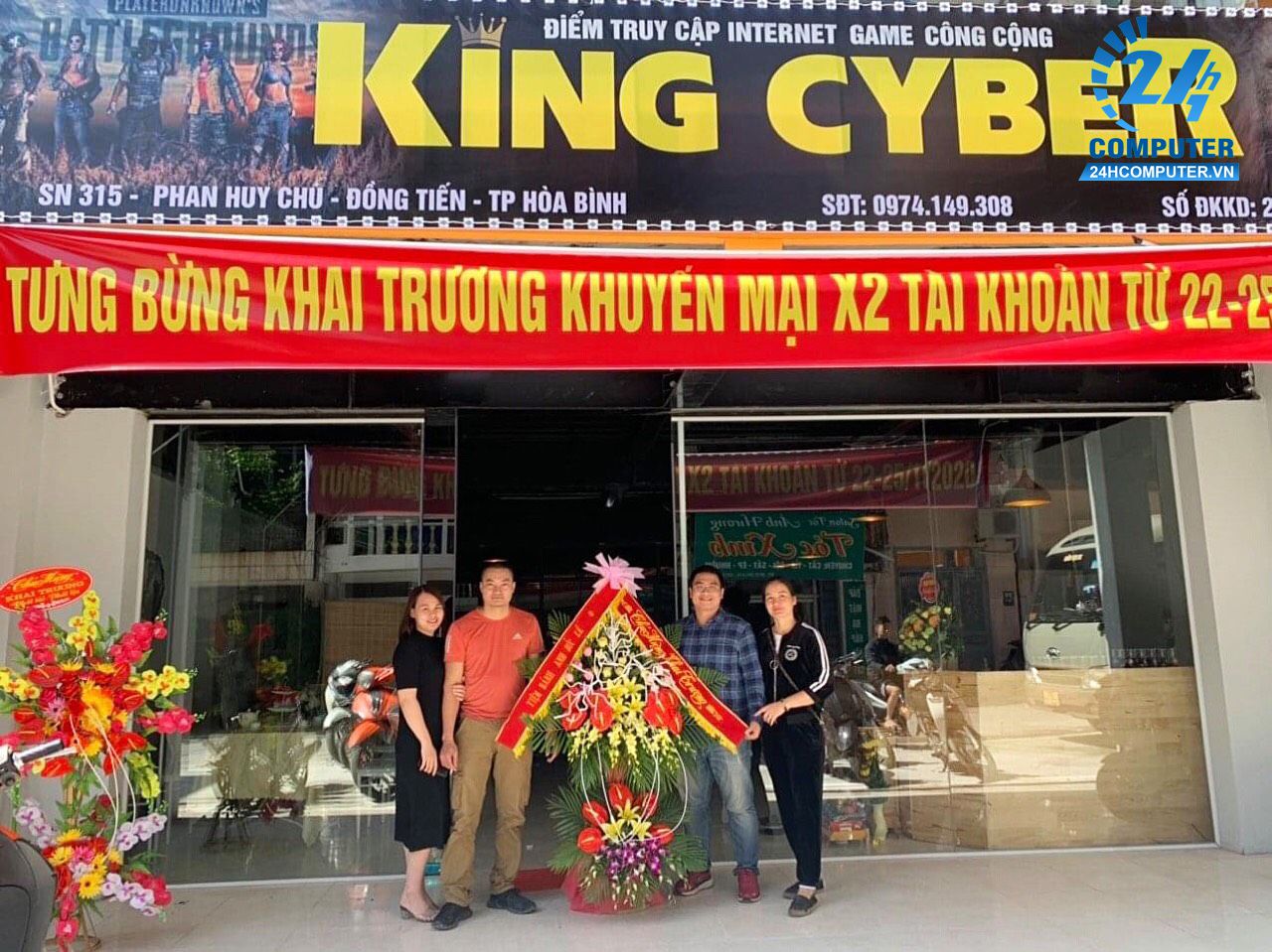 Lắp đặt phòng net trọn gói tại 315 Phan Huy Chú, Đồng Tiến, TP Hòa Bình
